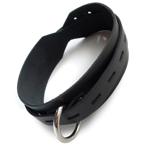 Black Buckling Leather Collar