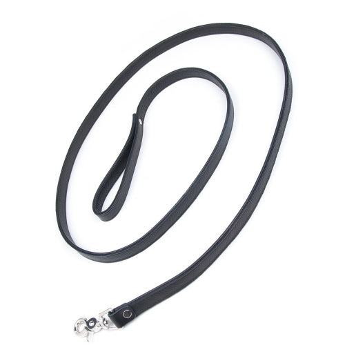 Leather Leash, Black, 6'