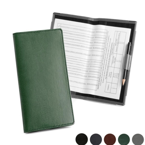 Leather Golf Score Card Holder With Handicap Card