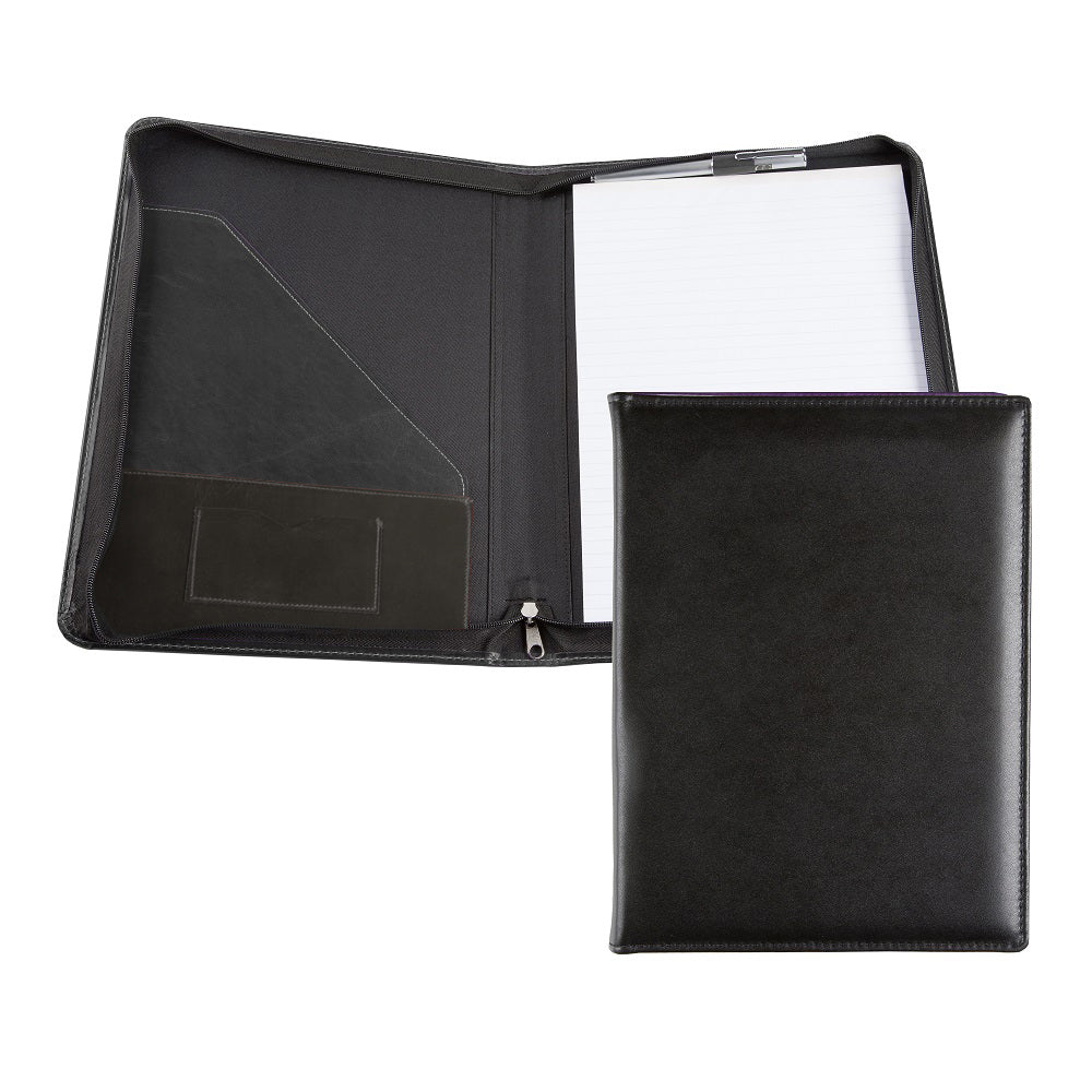 Leather A4 Zipped Conference Folder
