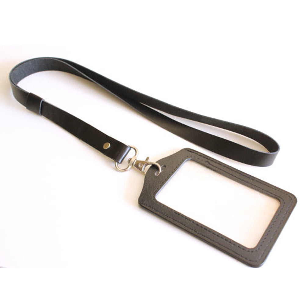 Leather ID Badge Lanyard