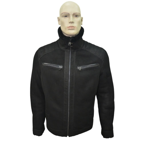 Men's Genuine Shearling Sheepskin Fashionable Classic Winter Jacket