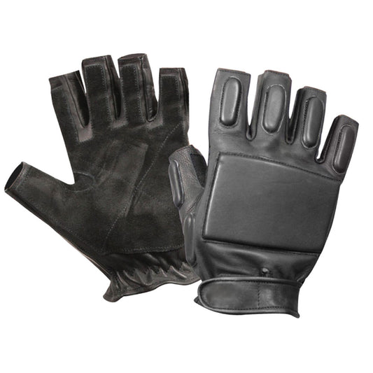 Leather Tactical Fingerless Gloves